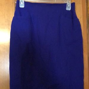 Electric blue pencil skirt